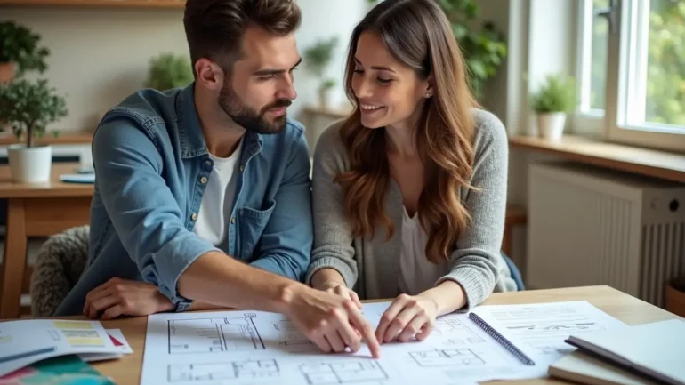 couple planning home rennovation