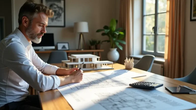 homeowner planning custom dream home balancing luxury features with smart budgeting