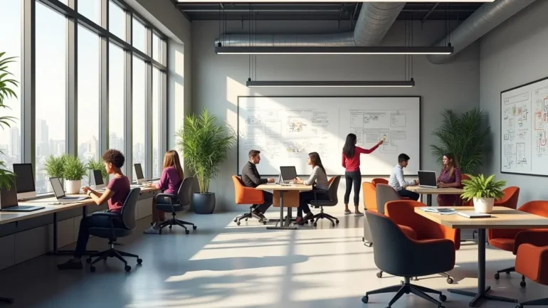modern open office space designed for collaboration
