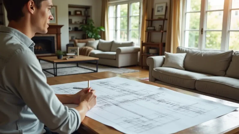 homeowner planning comprehensive renovation roadmap to transform living space