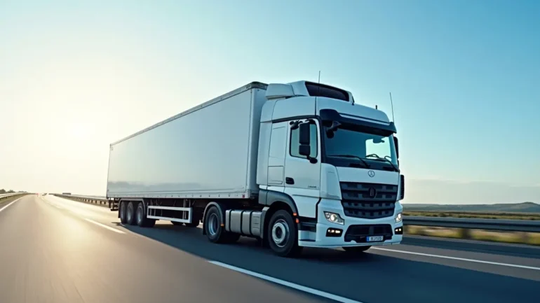 refrigerated truck transporting temperature sensitive goods safely and efficiently