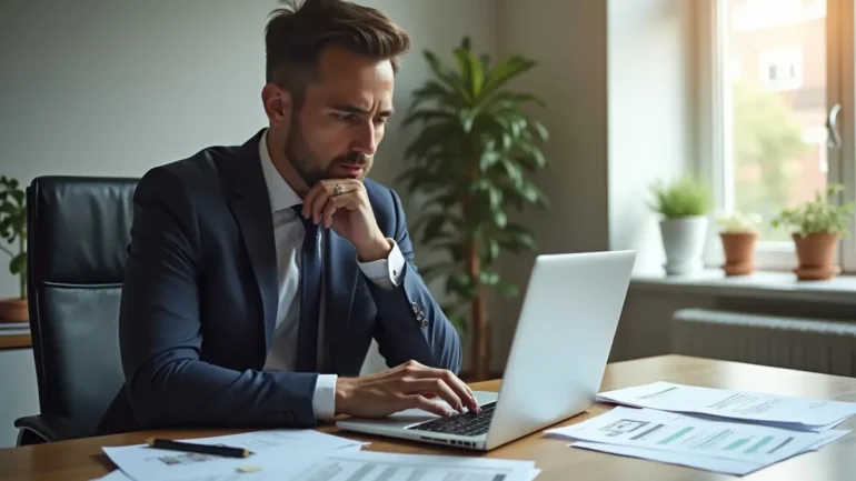 investor researching opportunities before purchasing first investment property