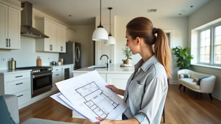 homeowner planning kitchen and bath remodeling for stylish functional spaces
