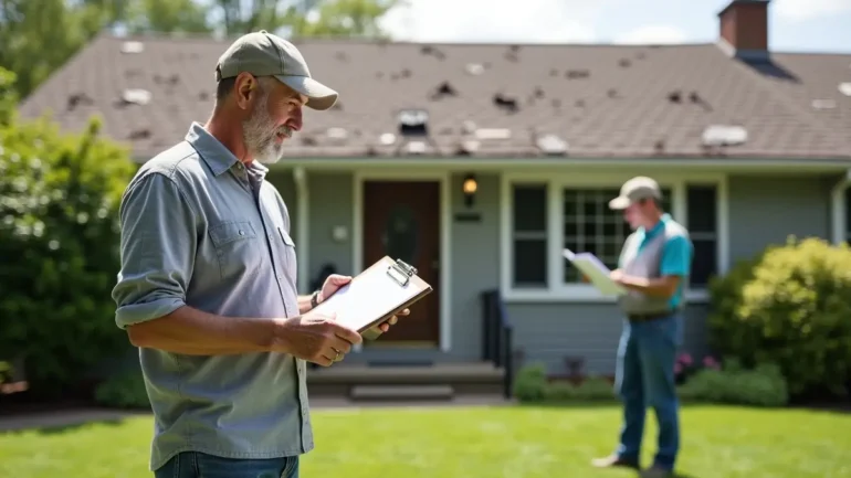 homeowner avoiding unreliable roof replacement contractors through careful evaluation